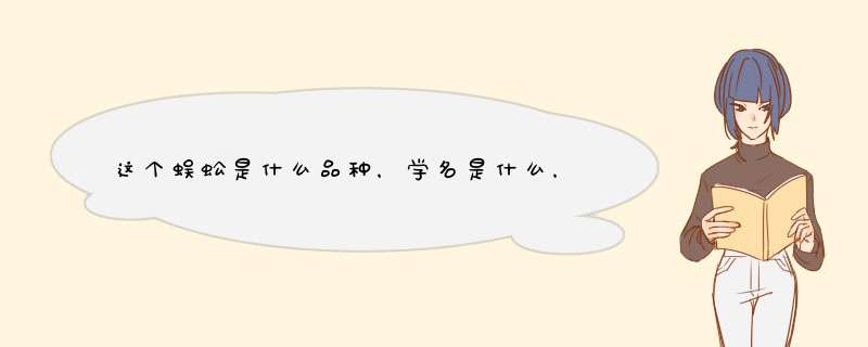 这个蜈蚣是什么品种，学名是什么， 知道得帮一下 谢谢